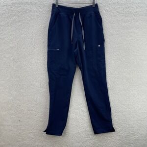 Figs Pants Womens Medium Blue Yola High Waisted Straight Scrub Nurse Doctor Vet